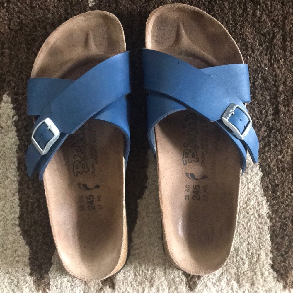 Blue Birki’s sandals